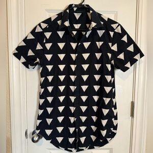 ASOS Black and White Triangle Pattern Shirt